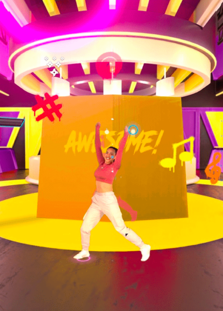 Gameplay screenshot from Les Mills XR Dance